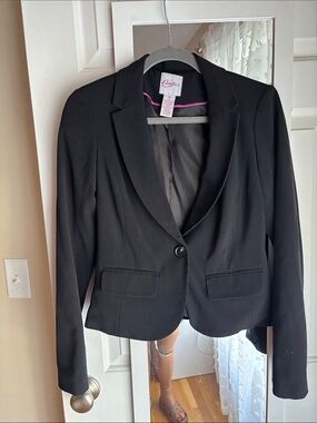 Candie's Black Single-Button Tailored Blazer